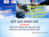 Kết quả khảo sát về vấn đề:  Tiếp cận thông tin cho giới trẻ_Giáo dục, đời sống và pháp luật.